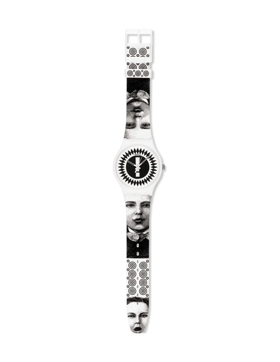 Montre Swatch & Art SUOZ125 Unisexe, Cadran Bicolore, Bracelet Blanc