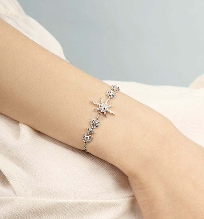 Bracelet ajustable APM Monaco 112418 en argent 925, météorite et zirconiums, unisexe vue 2