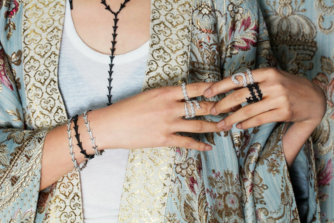 Bracelet homme APM Monaco Mulan en argent 925 noir serti de zirconiums - Réf. AB3486BZT vue 2