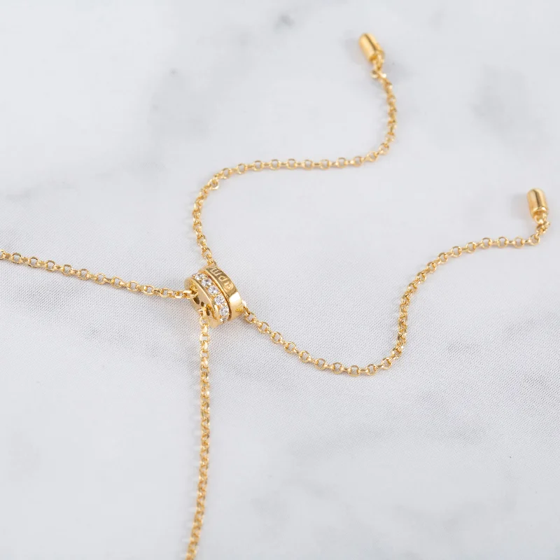 Collier ajustable femme APM Monaco Lune Multicolore plaqué or jaune - Réf. AC4943MY vue 3