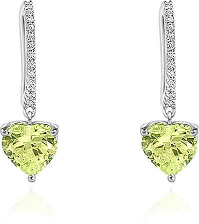 Boucles d'oreilles APM Moncaco en argent et oxyde de zirconium - Vert vue 2