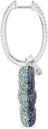 Boucle d'oreille individuelle Ours APM Monaco Yummy Bear Clip en argent 925 - Bleu vue 2