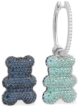 Boucle d'oreille individuelle Ours APM Monaco Yummy Bear Clip en argent 925 - Bleu vue 5