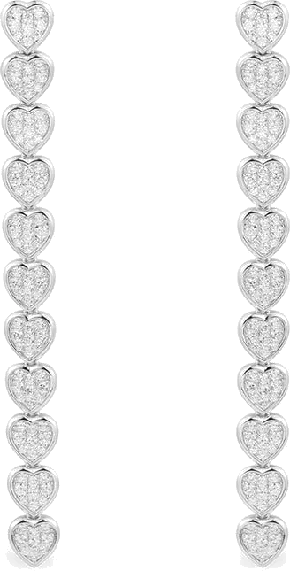 Boucles d'oreilles pendantes APM Monaco coeur en argent plaqué or 18k, réf. AE14217OX