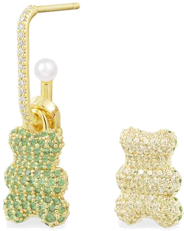 Boucle d'oreille APM Monaco Yummy Bear Baby Clip Wonderland en or jaune - Réf. YE13983XLIYPL