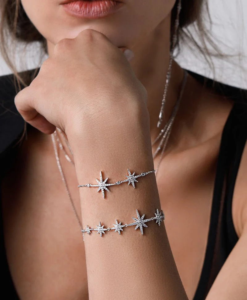 Bracelet ajustable femme APM Monaco Double Météorite en argent 925, réf. AB3325OX vue 4