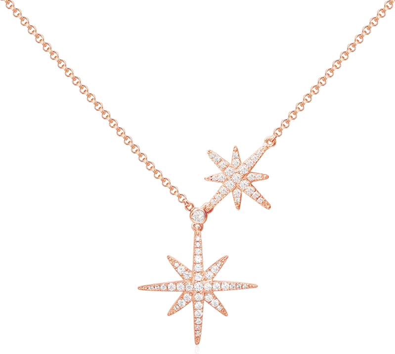 Collier ajustable femme APM Monaco Double Météorites Étoiles plaqué or rose - RC3351OX vue 2