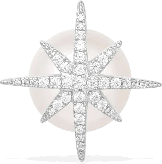 Boucle d'oreille femme APM Monaco Météorites Argent 925 et perle - Réf. AE9109XPL