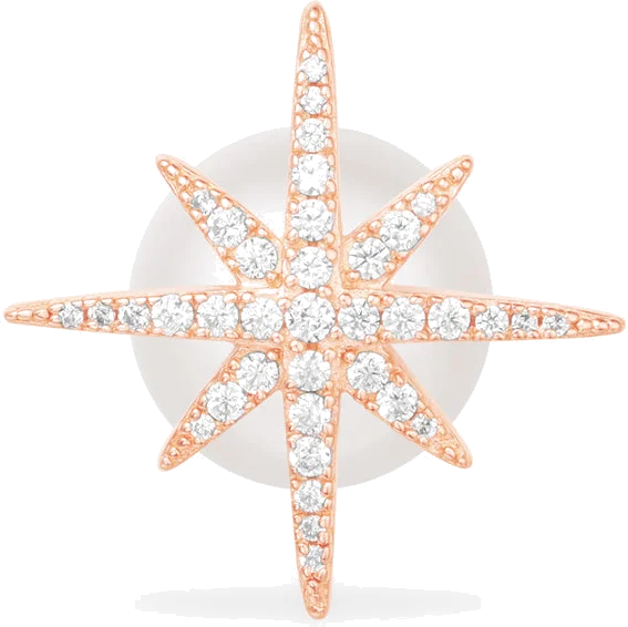 Boucle d'oreille APM Monaco Météorites PE9109XPLRG en plaqué or rose 18K avec perle - Pour femme