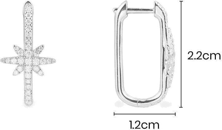 Boucles d'oreilles créoles rectangulaires APM Monaco Météorites en argent 925, zirconium blanc - Réf. AE13240OX vue 4