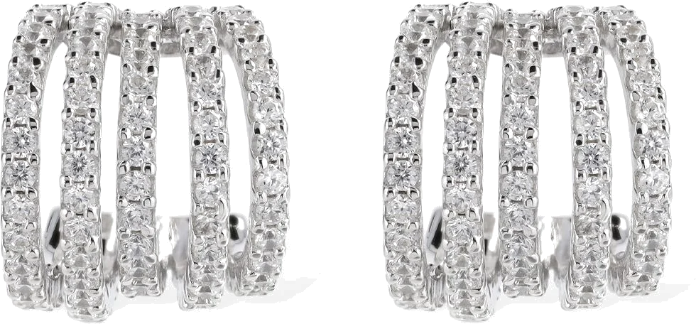 Boucles d'oreilles APM Monaco AE12695OX en argent 925 et zirconium pour femme vue 2