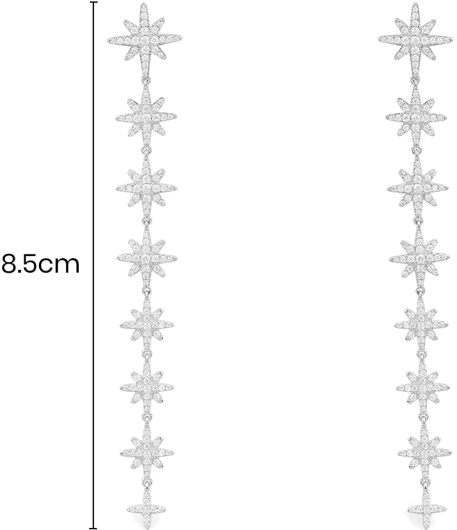 Boucles d'oreilles pendantes APM Monaco Météorites en argent 925, zirconium, réf. AE13396OX vue 3