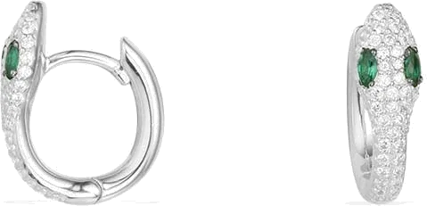 Boucles d'oreilles femme APM Monaco Kaa Serpent en argent 925, référence AE10184XKG