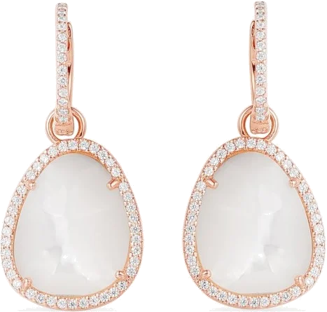 Boucles d'oreilles APM Monaco AE036-110257 en argent 925, placage or rose et zirconium blanc pour femme