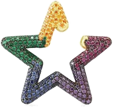 Boucle d'oreille clip femme APM Monaco étoile fuchsia - Réf. AE062-110260