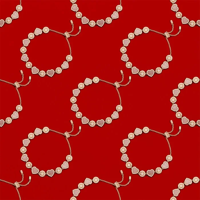 Bracelet femme APM Monaco PB4381XNAC en nacre rose et plaqué or 18k vue 3