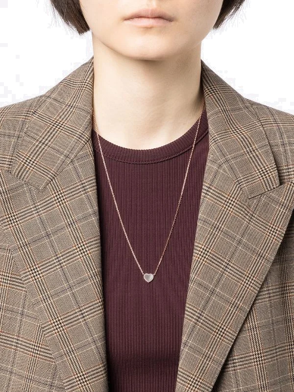 Collier ajustable APM Monaco PC5795XNAC en or rose avec coeur en nacre rose vue 4