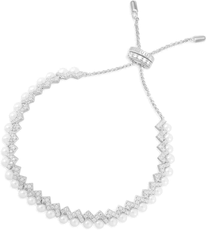 Bracelet ajustable pour femme APM Monaco AB4168XPL en argent massif avec perles de nacre