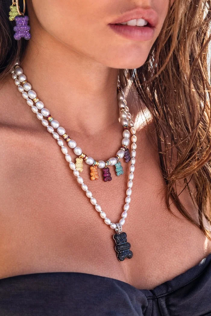 Collier fantaisie APM Monaco Yummy Bear multicolore avec perles - Réf. YC6171M-M vue 4