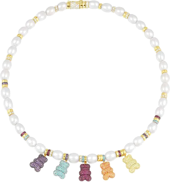 Collier fantaisie APM Monaco Yummy Bear multicolore avec perles - Réf. YC6171M-M
