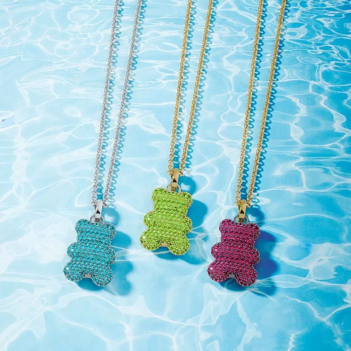 Collier APM Monaco AC6483XIKB en argent 925, pendentif ourson Captain Yummy Bear serti de zirconium, longueur ajustable 42-65 cm, unisexe vue 3