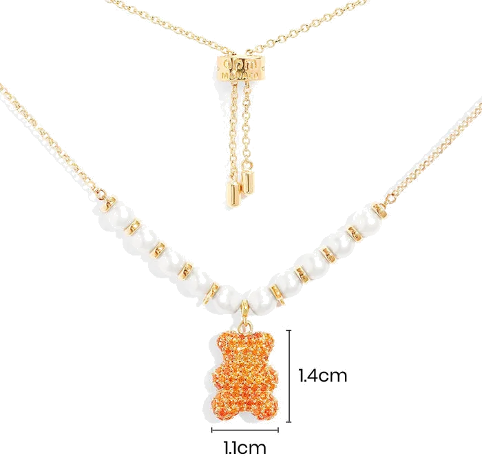 Collier unisexe APM Monaco YC6987OPL, ourson Yummy Bear Baby Juice en or jaune vue 3