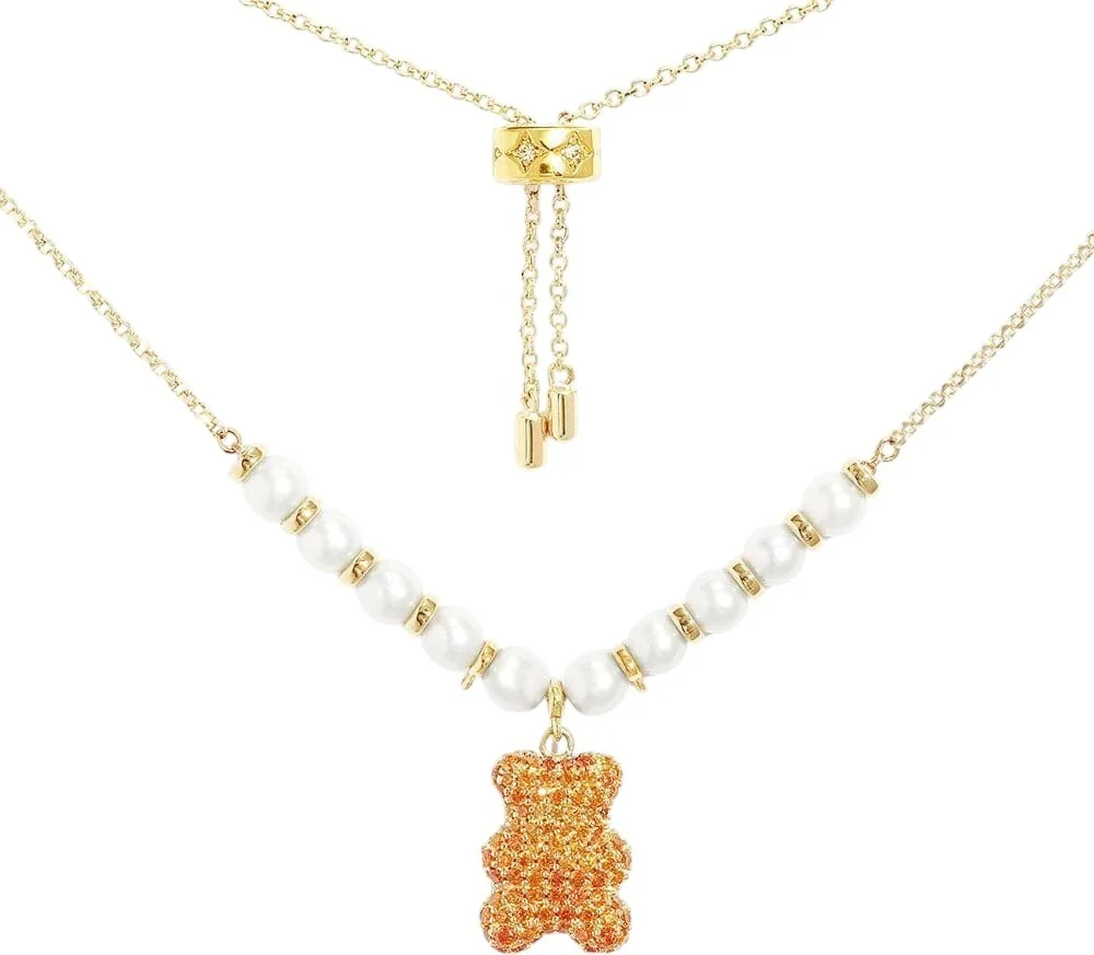 Collier unisexe APM Monaco YC6987OPL, ourson Yummy Bear Baby Juice en or jaune