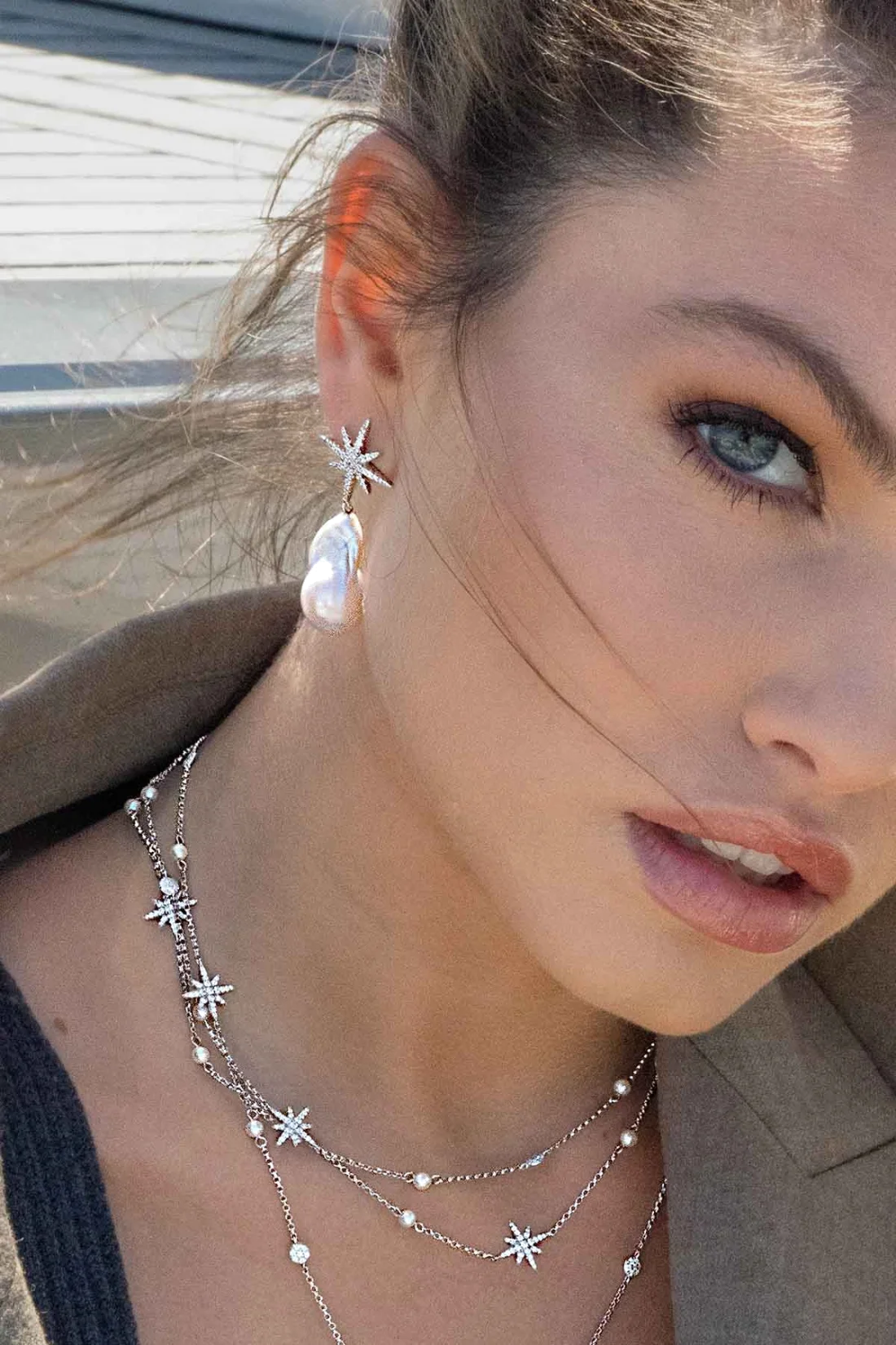 Collier pour Femme APM Monaco Versatile AC5973XPL en Argent 925 avec Perles et Météorites vue 2