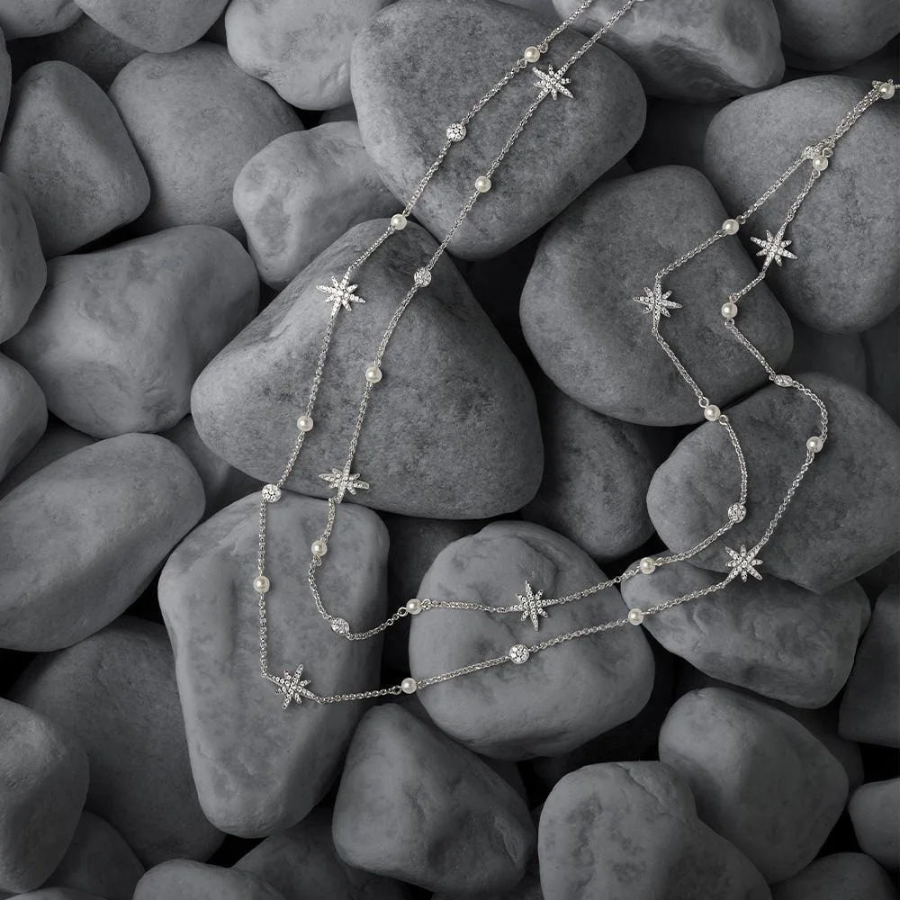 Collier pour Femme APM Monaco Versatile AC5973XPL en Argent 925 avec Perles et Météorites vue 4