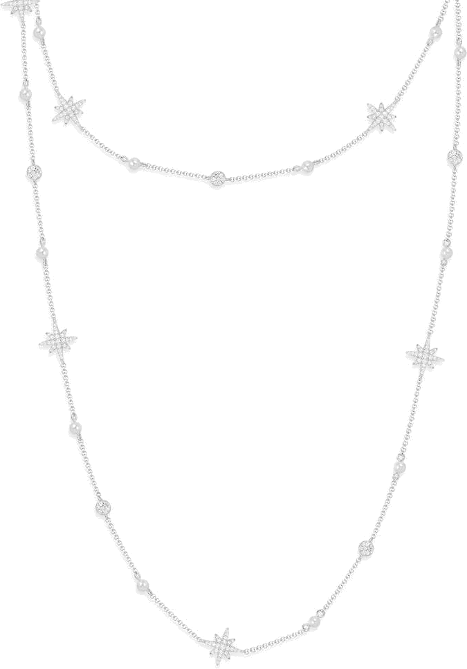 Collier pour Femme APM Monaco Versatile AC5973XPL en Argent 925 avec Perles et Météorites