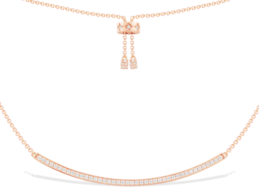 Collier pour Femme APM Monaco PC6707OX en métal plaqué or rose, longueur ajustable