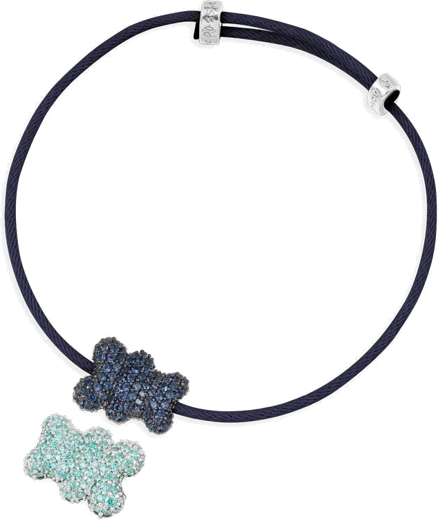 Bracelet unisexe APM Monaco Yummy Bear Baby Captain bleu argent 925 - Réf. AB4680KBIB-S