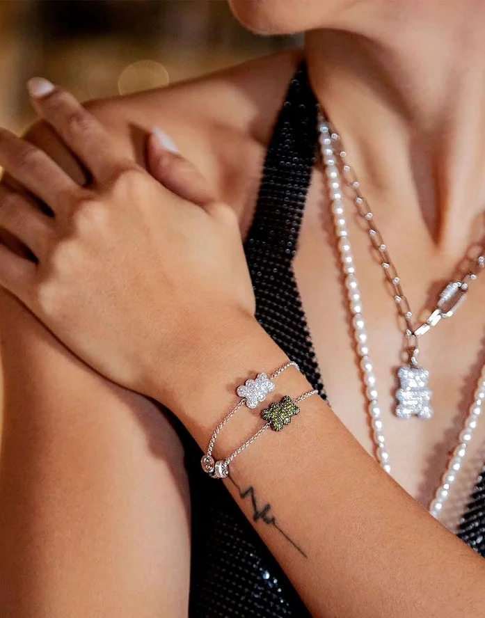 Bracelet ajustable unisexe APM Monaco Yummy Bear Baby Snow en argent 925 - Réf. AB4804OX-S vue 2