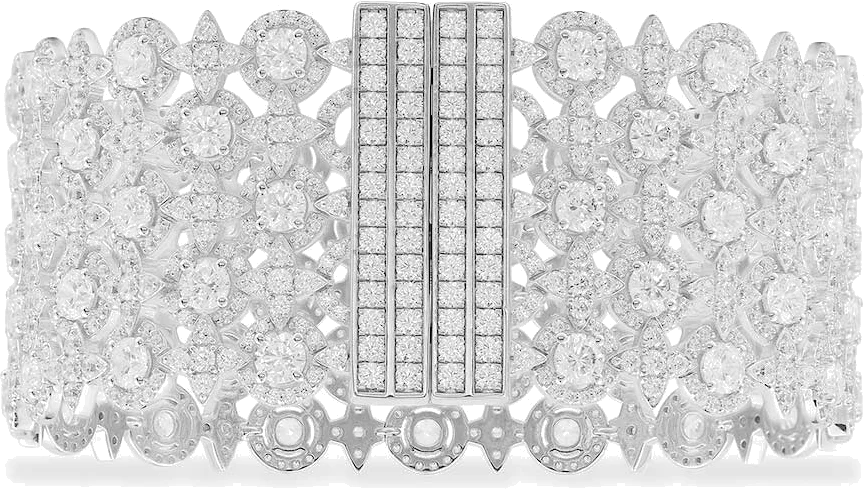 Bracelet manchette APM Monaco Météorites Signature en argent 925 pour femme - Réf. AB4871OX-S