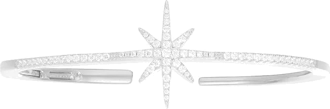 Bracelet Jonc Météorites en argent 925 pour femme, APM Monaco AB3283OX-S