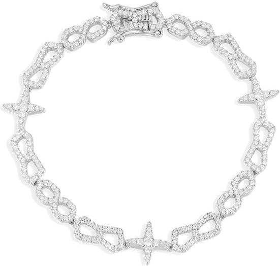 Bracelet pour femme APM Monaco Météorites en argent avec cristaux - Réf. AB3320OX