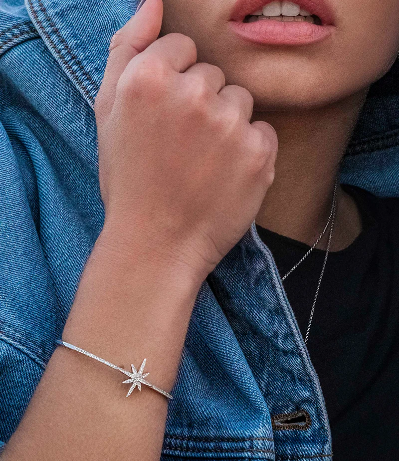 Bracelet femme APM Monaco argent et cristaux, référence AB3283OX-S vue 3