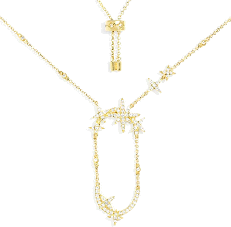 Collier APM Monaco YC6762OX ajustable météorites plaqué or jaune pour femme