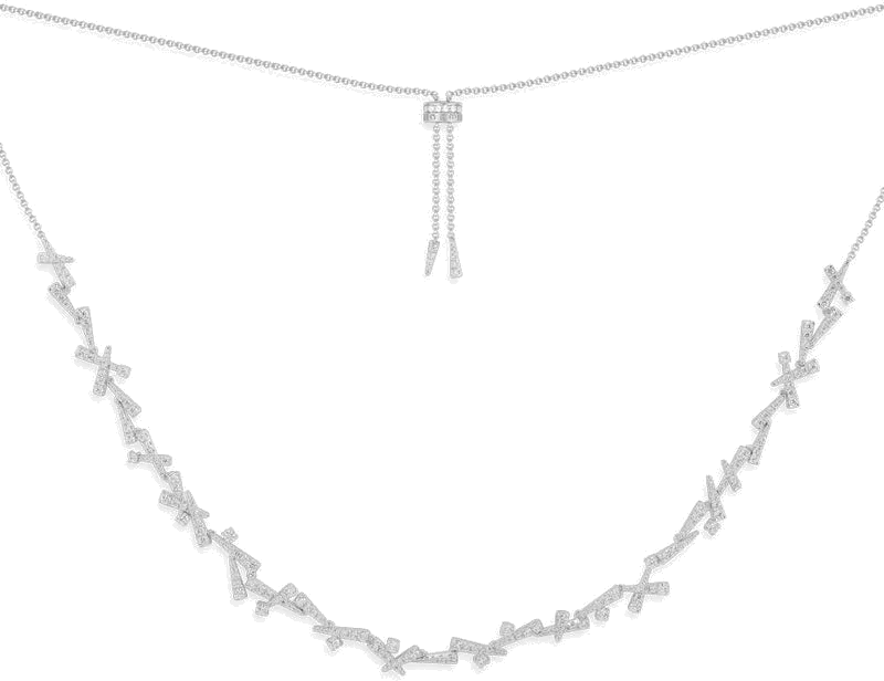 Collier APM Monaco Festival ajustable en argent 925, zirconium, réf. AC5533OX