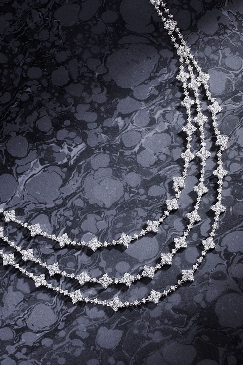 Collier femme APM Monaco AC6515OX triple chaînes argent 925 vue 2