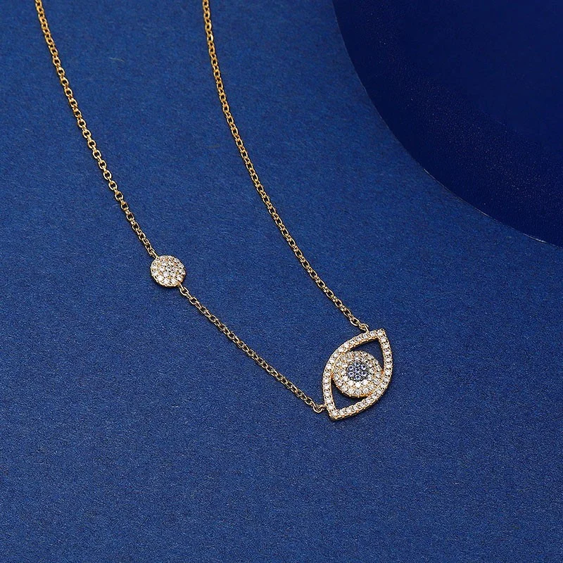 Collier APM Monaco AC3437OXY en Argent 925 avec Œil Porte-Bonheur et Cristaux pour Femme vue 3