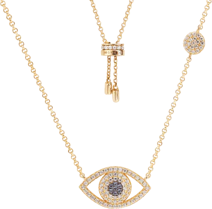 Collier APM Monaco AC3437OXY en Argent 925 avec Œil Porte-Bonheur et Cristaux pour Femme