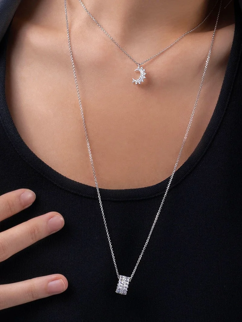 Collier pour Femme APM Monaco AC3638OX en Argent 925, Pendentif Double Anneau Kaléidoscope vue 3