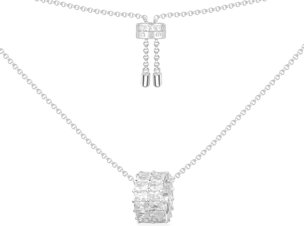 Collier pour Femme APM Monaco AC3638OX en Argent 925, Pendentif Double Anneau Kaléidoscope