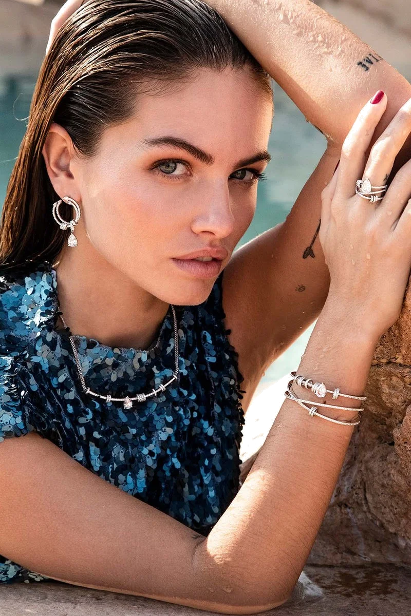 Boucles d'oreilles APM Monaco en argent 925, pierres poire, réf. AE14499OX vue 2