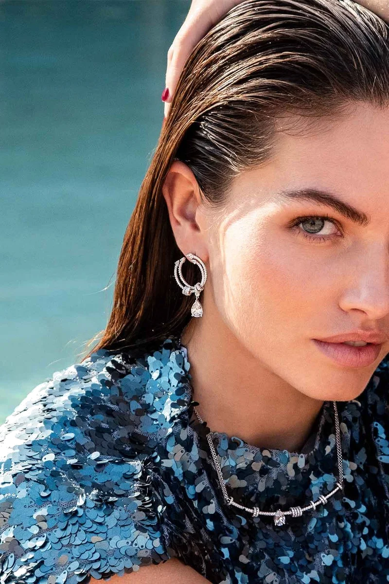 Boucles d'oreilles APM Monaco en argent 925, pierres poire, réf. AE14499OX vue 3