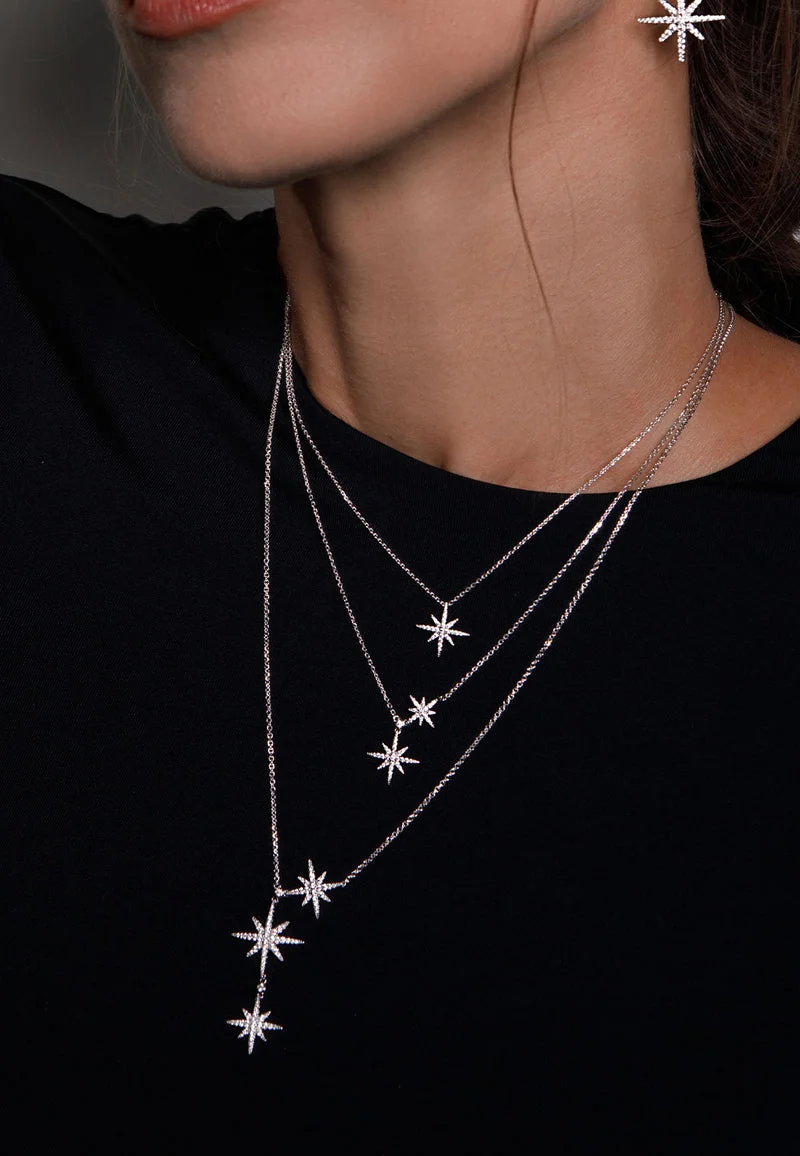 Collier pour Femme APM Monaco Triple Météorites en Argent 925, Réf. AX111185 vue 3