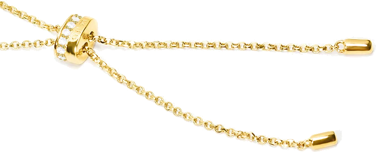 Collier APM Monaco AC4623OXY ajustable en plaqué or jaune avec pendentif cercle à cristaux pour femme vue 4