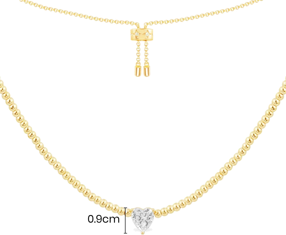 Collier APM Monaco YC6372OX en plaqué or jaune avec pendentif cœur en cristal pour femme vue 5