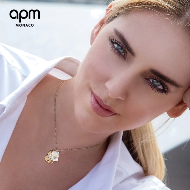 Collier APM Monaco AC4829OXY en plaqué or jaune pour Femme vue 3